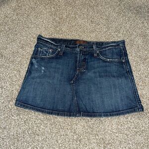 Dry Aged Denim - distressed Denim mini skirt